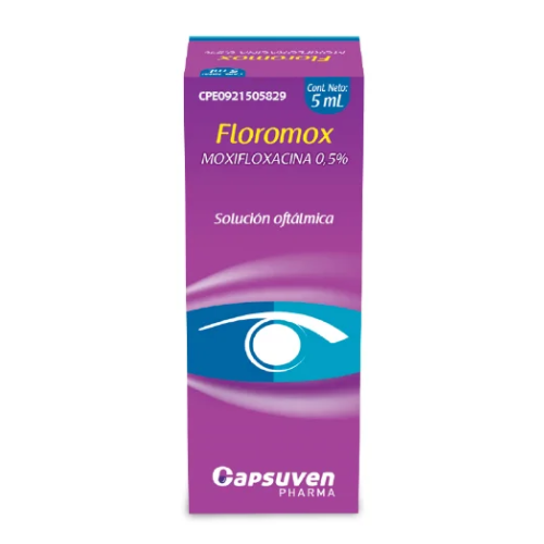 FLOROMOX MOXIFLOXACINA 0.5% SOL OFT 5ML (CAPSUVEN)